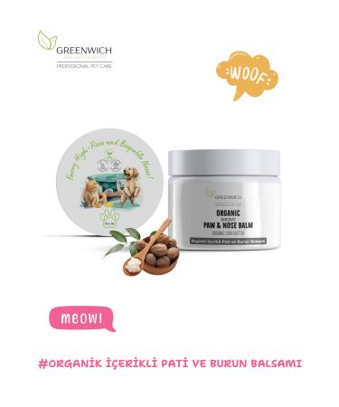 Greenwich Zero Point of Beauty Paw Nose Moisturizing Balm Vegan Organic Content Natural Cat Dog Crack Protection Care Cream 50 ml