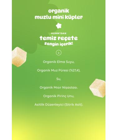 Humm Organic Organic Gluten Free Vegan Banana Mini Cubes 30g X 3 Pieces - Buy Online on GoSupps.com