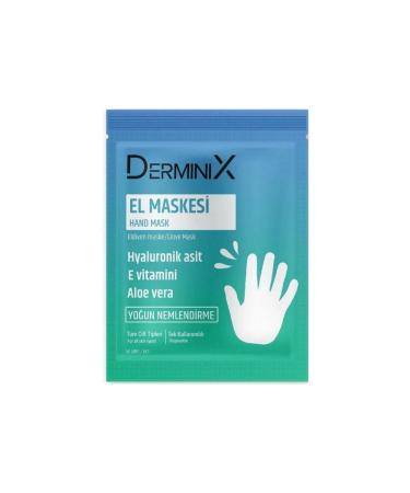 Derminix Hyaluronic Acid & Vitamin E & Aloe Vera Moisturizing Hand Mask