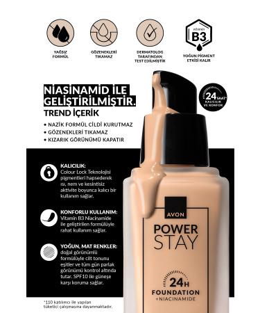 Avon Power Stay Matte Foundation-535P ESPRESSO - Buy Online on GoSupps.com