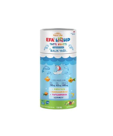 New Life Newlife Efa Liquid Tutti Frutti Fish Oil Syrup 150 ml