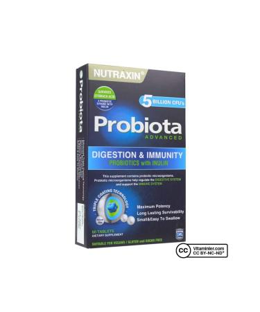 Nutraxin Probiota Advanced Probiotic Complex Containing Supplementary Food 60 Tablets