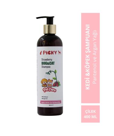 PICKY Dog Cat Shampoo Strawberry Flavored - Dog & Cat Shampoo Strawberry 400 ml