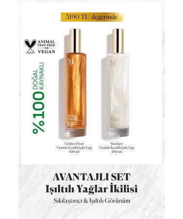 M SBAH E Golden Hour & Stardust Vitamin-Containing Shiny Hair and Body Oil 100 ml