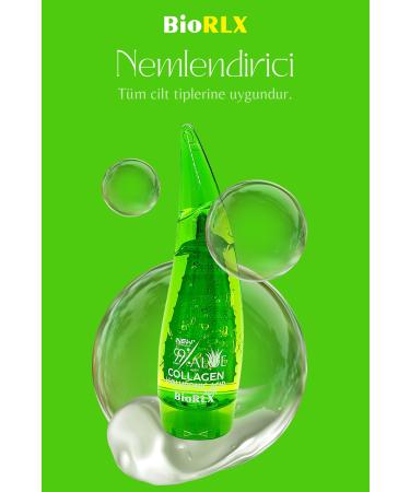 BioRLX Aloe Vera + Collagen + Hyaluronic Acid Gel 250 ml - Buy Online on GoSupps.com