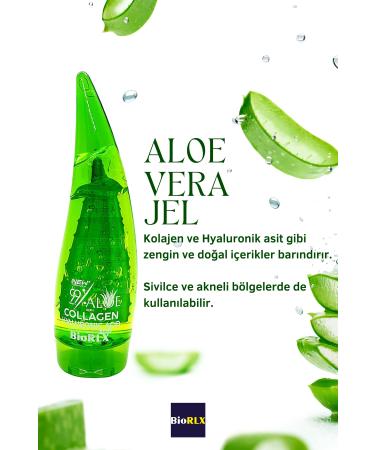 BioRLX Aloe Vera + Collagen + Hyaluronic Acid Gel 250 ml - Buy Online on GoSupps.com