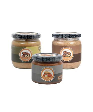 KAPEANUT Natural Peanut Butter Peanut Cream and Almond Butter 335g+335g+250g