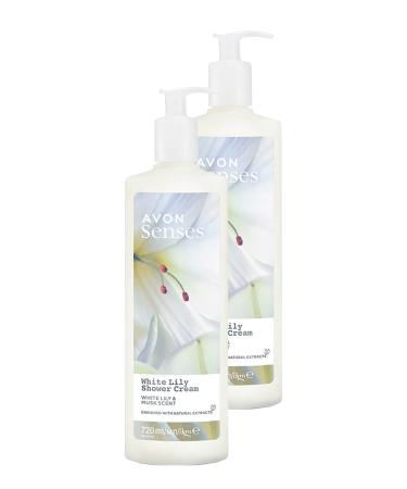 Avon Senses White Lily White Lily Scented Shower Gel 720 Ml. Set of Two