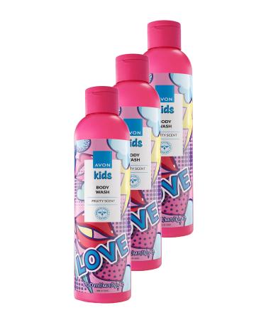 Avon Kids Love Fruit Scented Body Wash for Children 200 Ml. Set of Three