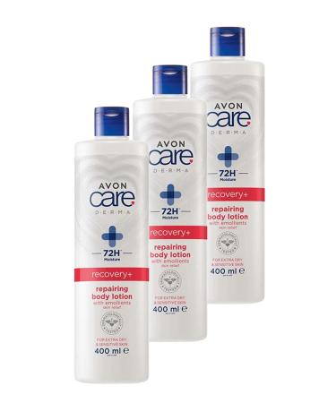 Avon Care Derma Recovery+ Repairing Body Lotion for Very Dry Skin 400 Ml. Triple Set