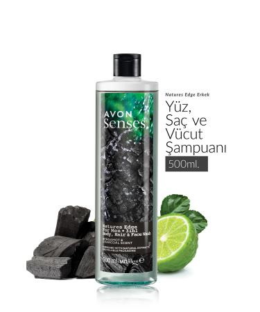 Avon Senses Natures Edge Men's Hair Body and Face Wash 500 Ml. Duo Set - Buy Online on GoSupps.com