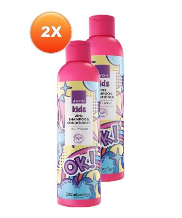 Avon Kids OK 2 in 1 Fruit Scented Shampoo and Conditioner 200 Ml. Duo Set - Buy Online on GoSupps.com