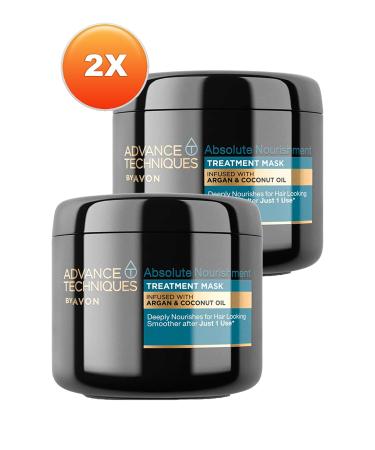 Avon Advance Techniques Argan and Coconut Oil Hair Mask 375 Ml. Duo Set - Buy Online on GoSupps.com