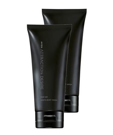 Avon Attraction Desire Men's Hair and Body Shampoo 200 Ml. Duo Set