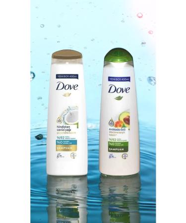Dove Coconut and Avocado Essence Shampoo Set 2x400 Ml