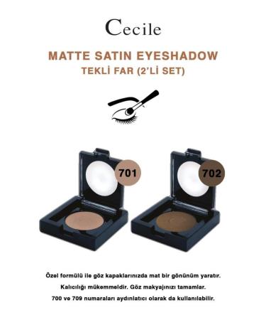 Cecile Matte Intensely Pigmented Earth Tone Eyeshadow 701-702