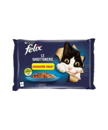 FELIX Adult Cat Canned Food with Salmon and Tuna 4 X 85 gr (stt.08/2025) - Petshopundan