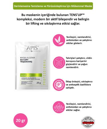 Apis Natural Cosmetics Acne - Algae Mask - 20gr