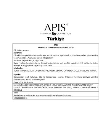 Apis Natural Cosmetics And Almond Acid - 30ml - Buy Online on GoSupps.com