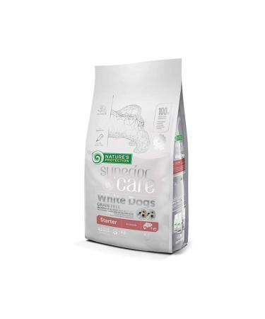Nature's Protection Adult White Furry Starter Salmon Puppy Food 1.5 Kg