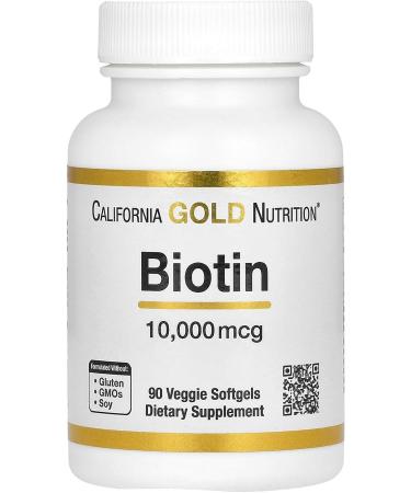 California Gold Nutrition Biotin 10 000 Mcg 90 Softgels- Imported