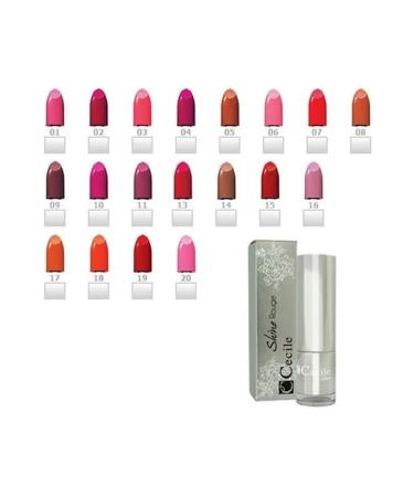 Cecile Shine Rouge Lipstick Series Shiny and Moisturizing Full Lips 12-13-16-18 - Buy Online on GoSupps.com