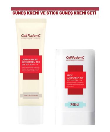 Cell Fusion C Derma Relief 100 Spf 50 /pa Sun Cream and Stick Sun Cream for Children and Adults 19 gr - Buy Online on GoSupps.com