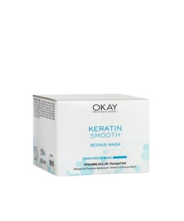 OKAYPROFESSIONNEL Keratin Smooth Repair and Protective Hair Care Mask Mega Size 500 Ml