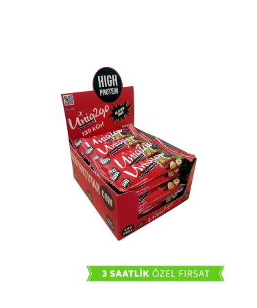 Uniq2go Chocodark Hazelnut Bitter 16-Piece Box 38g Protein Bar - Buy Online on GoSupps.com