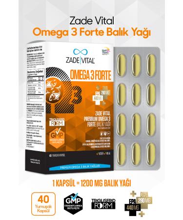 Zade Vital Omega 3 Forte Fish Oil 40 Softgels - Buy Online on GoSupps.com