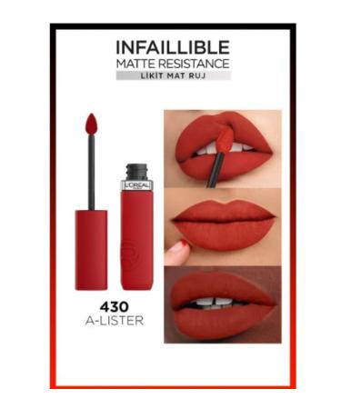 L'Oreal Paris L'oreal Lipstick Inf La Matte Resistance 430 - Buy Online on GoSupps.com