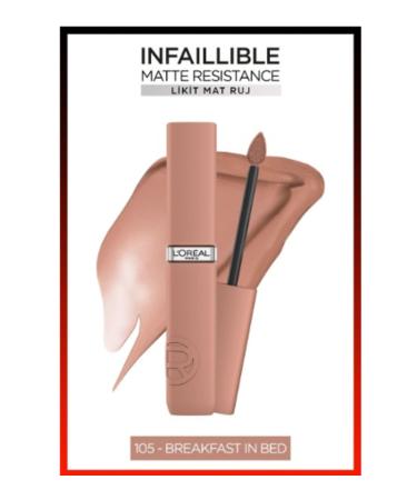 L'Oreal Paris L'oreal Lipstick Inf La Matte Resistance 105