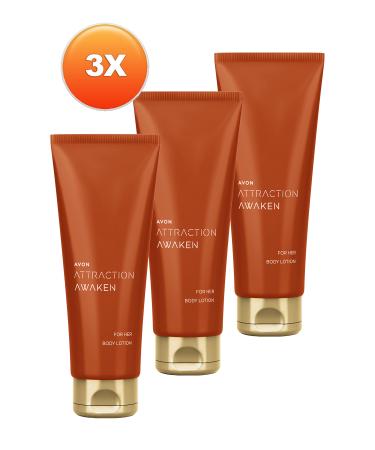 Avon Attraction Awaken Women's Body Lotion 125 Ml. Set of Three - Buy Online on GoSupps.com