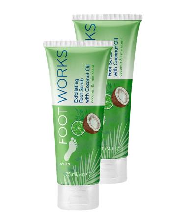 Avon Footworks Coconut and Lime Essence Foot Scrub 75 Ml. Set of Two