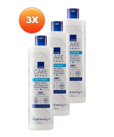 Avon Care Derma Restoring Hyaluronic Boost Body Lotion 400 Ml. Triple Set - Buy Online on GoSupps.com