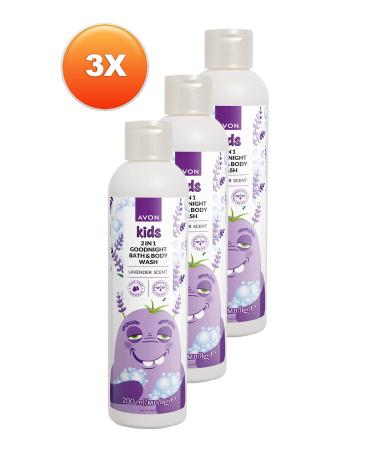 Avon Kids 2 in 1 Lavender Scented Bath and Body Wash for Children 200 Ml. Triple Set - Buy Online on GoSupps.com