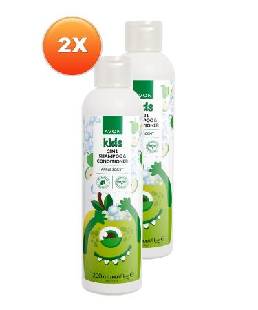 Avon Kids 2 in 1 Apple Scented Shampoo and Conditioner for Children 200 Ml. Duo Set - Buy Online on GoSupps.com
