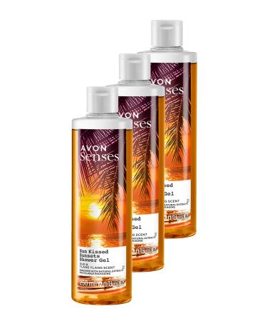 Avon Senses Sun Kissed Sunsets Shower Gel 250 Ml. Triple Set