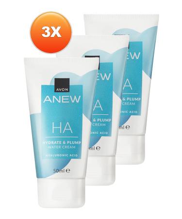 Avon Anew Hyaluronic Acid Plump Water Based Cream 50 Ml. Triple Set - Buy Online on GoSupps.com