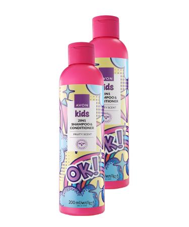 Avon Kids OK 2 in 1 Fruit Scented Shampoo and Conditioner 200 Ml. Duo Set