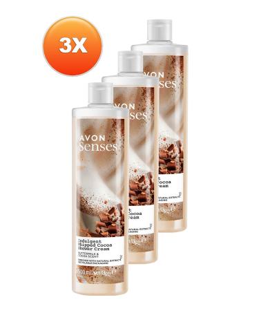 Avon Senses Indulgent Shower Cream with ButterMilk and Cocoa Extract 500 Ml. Triple Set - Buy Online on GoSupps.com