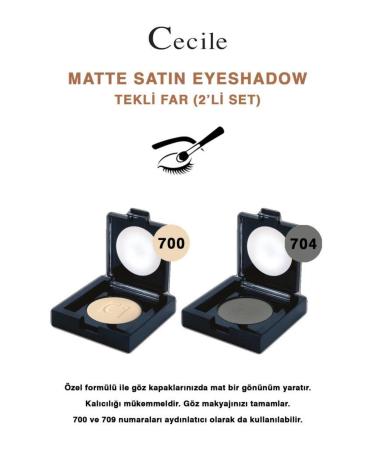 Cecile Matte Intense Pigment Light-Dark Eyeshadow 700-704