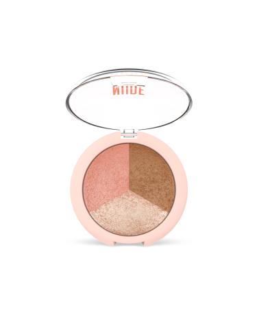 Golden Rose 3-Piece Illuminator & Blush & Bronzer - Nude Look Baked Trip Face Powder