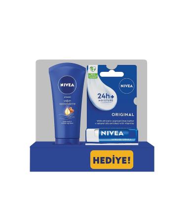 NIVEA Hand Care Cream Intensive Moisturizing 75 ml Lip Original Set