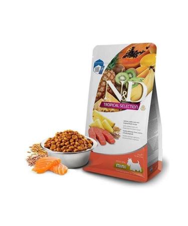 & D Tropical Selection Salmon and Tropical Fruit Mini Breed Adult Dog Food 1.5 Kg - Petshopun