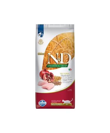 N & D ND Ancestral Grain Chicken and Pomegranate Ata Grain Sterilized Cat Food 10kg (stt:10/2025) - P