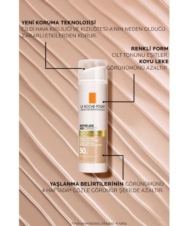 La Roche Posay Anthelios Age Correct Spf50 Tinted Concealer Face Sun Cream 50 ml - Buy Online on GoSupps.com