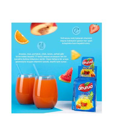 Altunsa Strawberry Orange Cocktail Powder Drink Set - Buy Online on GoSupps.com