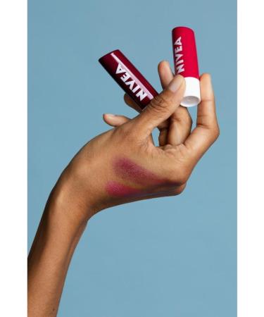 NIVEA Blackberry Lip Care Cream and Gloss 4.8gr Moisturizing Light Burgundy Shimmer Smooth Lip - Buy Online on GoSupps.com