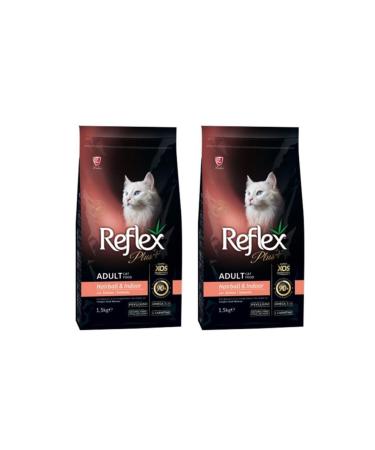 Reflex Plus Salmon Hairball Adult Cat Food 1.5 Kg 2 Pieces